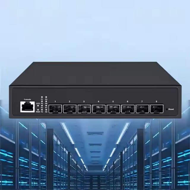 Powerful 8 Port 10G SFP+ Managed Fiber Switch – Layer 3 High-Speed Network Switch