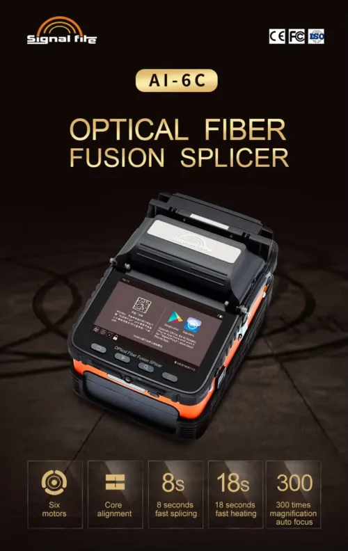 Automatic Optical Fiber Fusion Splicer Intelligent FTTH Optic Fiber Welding Splicing Machine AI-6